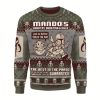 Baby Yoda X Mandalorian Mando Bounty Hunting Ugly Christmas Sweater - Image 1