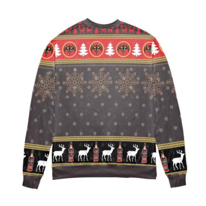 bacardi select reindeer snowflake pattern ugly christmas sweater 2 Bacardi Select Reindeer Snowflake Pattern Ugly Christmas Sweater - Image 2