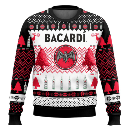 bacardi ugly christmas sweater holiday gift 1 Bacardi Ugly Christmas Sweater Holiday Gift - Image 1
