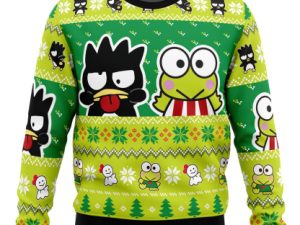 Badtz Maru And Keroppi Sanrio Ugly Christmas Sweater - Image 1
