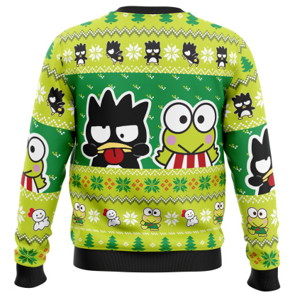 badtz maru and keroppi sanrio ugly christmas sweater 2 Badtz Maru And Keroppi Sanrio Ugly Christmas Sweater - Image 2