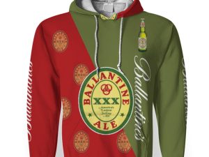 Ballantine Ale And Pattern Logo-3D Unisex Hoodie - Image 1