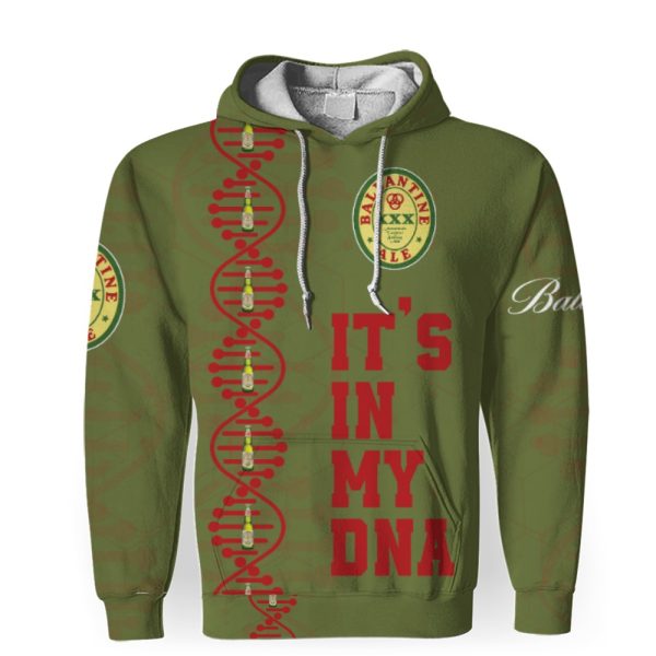 Ballantine Ale It's In My DNA-3D Unisex Hoodie - Image 1