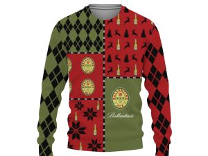 Ballantine Ale Merry Christmas And -3D Sweatshirt - Image 1