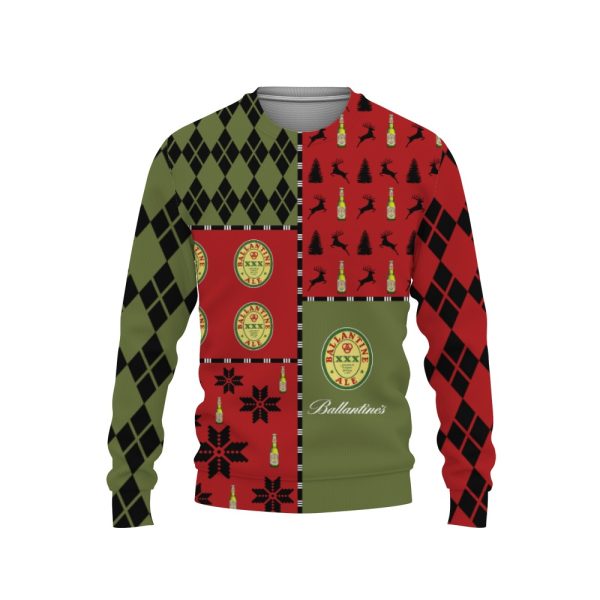 Ballantine Ale Merry Christmas And -3D Sweatshirt - Image 1