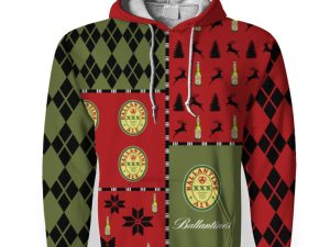 Ballantine Ale Merry Christmas And -3D Unisex Hoodie - Image 1