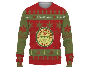 Ballantine Ale Merry Christmas Unisex Gift Fan-3D Sweatshirt - Image 1