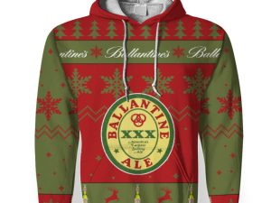 Ballantine Ale Merry Christmas Unisex Gift Fan-3D Unisex Hoodie - Image 1