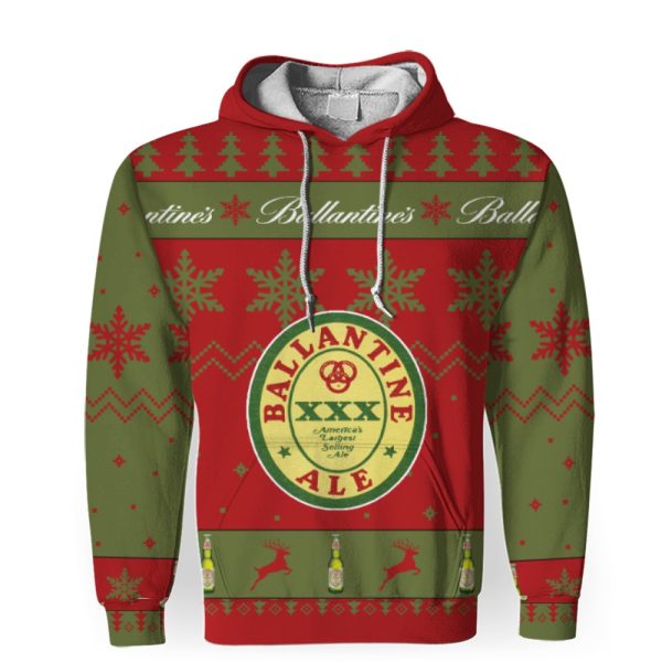 Ballantine Ale Merry Christmas Unisex Gift Fan-3D Unisex Hoodie - Image 1