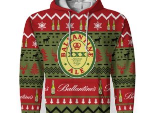 Ballantine Ale Shirts Beer Vintage Logo-3D Unisex Hoodie - Image 1