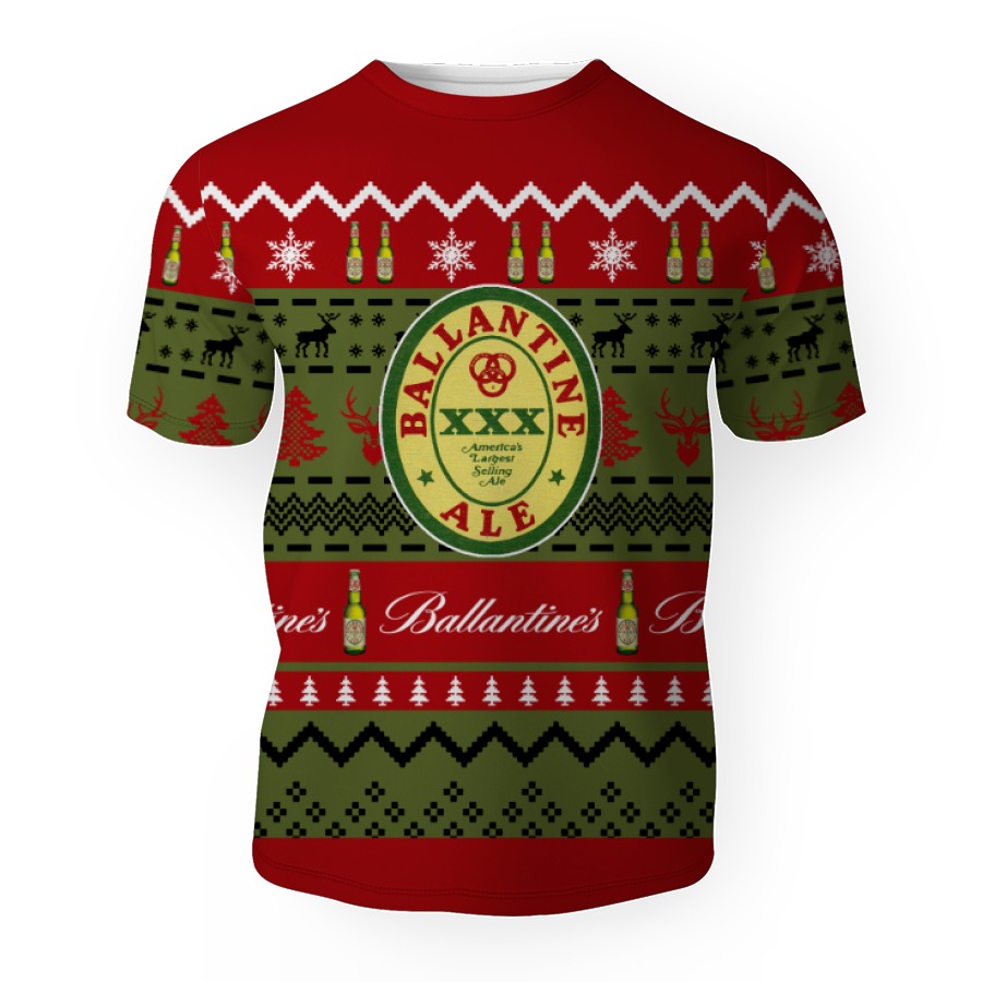 ballantine ale shirts beer vintage logo 3d unisex t shirt 1 Ballantine Ale Shirts Beer Vintage Logo-3D Unisex T-Shirt - Image 1