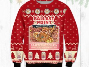 Ballast Point Grapefruit Sculpin Full Frint Ugly Christmas Sweater - Image 1