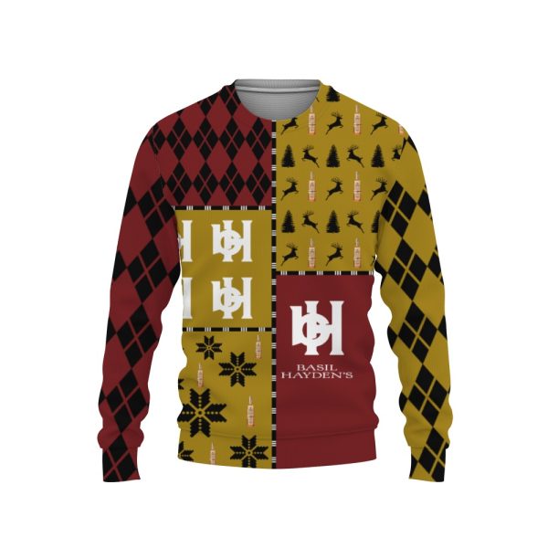 Basil Hayden's Merry Christmas And -3D Sweatshirt - Image 1