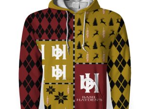 Basil Hayden's Merry Christmas And -3D Unisex Hoodie - Image 1