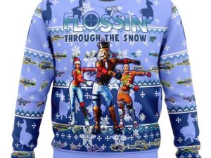 Battle Royale Game Snow Floss Ugly Christmas Sweater - Image 1