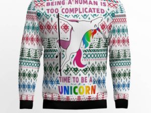 Be A Unicorn Ugly Christmas Sweater - Image 1