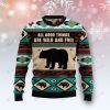 Bear Wild And Free Christmas Ugly Christmas Sweater - Image 1
