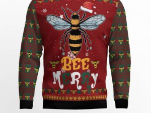 Bee Merry Ugly Christmas Sweater - Image 1