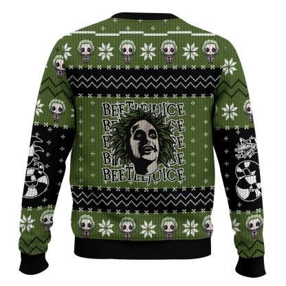 beetlejuice ugly christmas sweater 2 Beetlejuice Ugly Christmas Sweater - Image 2