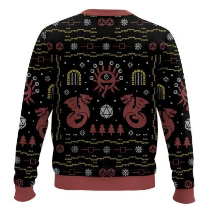 beholder dungeons dragons ugly christmas sweater 2 Beholder Dungeons Dragons Ugly Christmas Sweater - Image 2