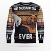 Best Dachshund Dad Ever Ugly Christmas Sweater - Image 1
