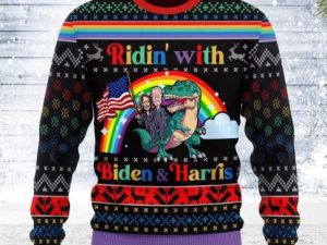 Biden And Harris Lgbt Ugly Christmas Sweater - Image 1