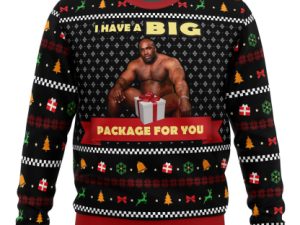 Big Package Barry Wood Meme Ugly Christmas Sweater - Image 1