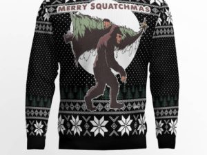 Bigfoot Squatchmas Ugly Christmas Sweater - Image 1