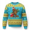 Bigfoot Ugly Christmas Sweater Pineapple Tree Lights - Image 1