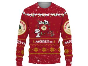 Birra Moretti American Merry Christmas, Snoopy House Cute Fan Gift-3D Sweatshirt - Image 1
