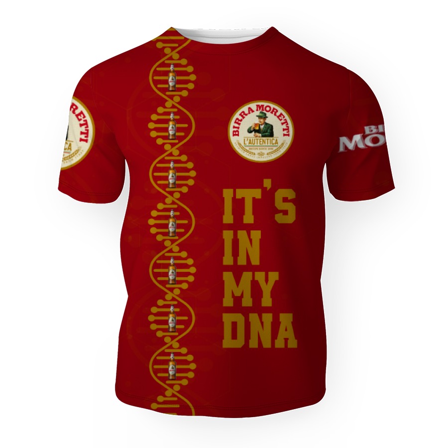 birra moretti its in my dna 3d unisex t shirt 1 Birra Moretti It's In My DNA-3D Unisex T-Shirt - Image 1