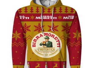 Birra Moretti Merry Christmas Unisex Gift Fan-3D Unisex Hoodie - Image 1