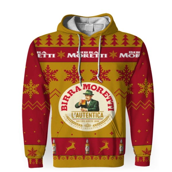 Birra Moretti Merry Christmas Unisex Gift Fan-3D Unisex Hoodie - Image 1