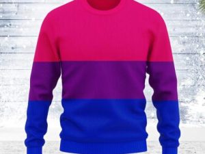 Bisexual Flag Ugly Christmas Sweater - Image 1