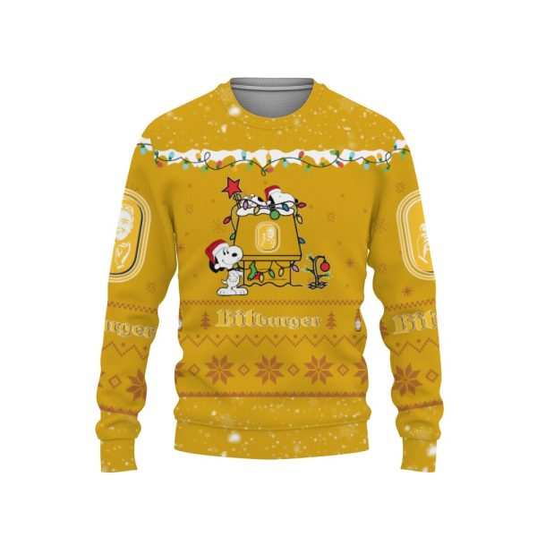 Bitburger American Merry Christmas, Snoopy House Cute Fan Gift-3D Sweatshirt - Image 1