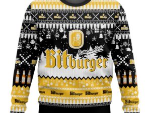 Bitburger German Beer Ugly Christmas Sweater - Image 1