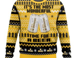 Bitburger Its The Most Wonderful Time For A Beer Ugly Christmas Sweater - Image 1