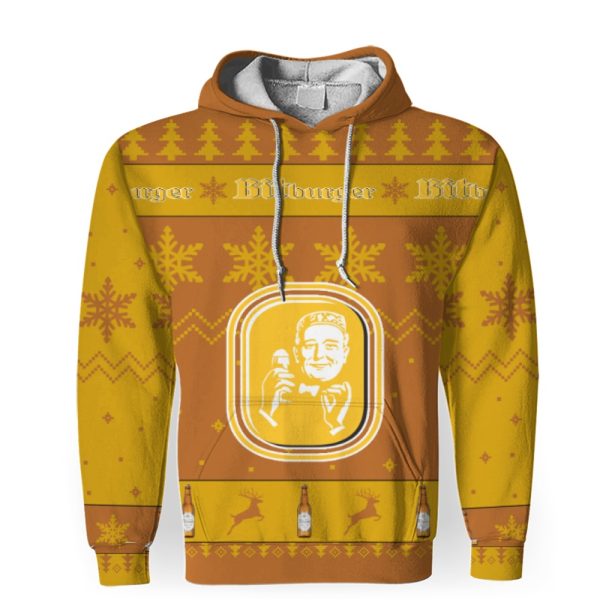 Bitburger Merry Christmas Unisex Gift Fan-3D Unisex Hoodie - Image 1