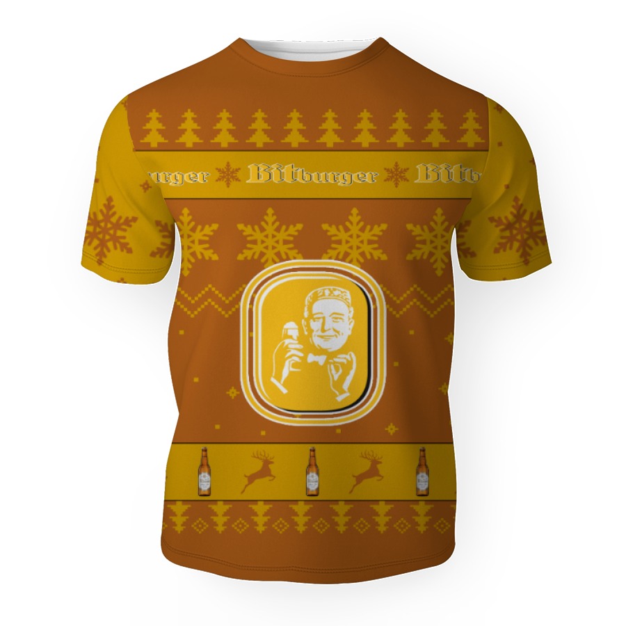 bitburger merry christmas unisex gift fan 3d unisex t shirt 1 Bitburger Merry Christmas Unisex Gift Fan-3D Unisex T-Shirt - Image 1