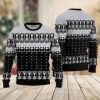 Black And White Skeleton Ugly Christmas Sweater - Image 2