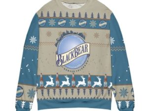 Black Bear Ugly Christmas Sweater - Image 1
