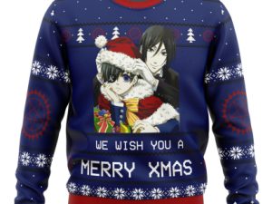 Black Butler Merry Xmas Ugly Christmas Sweater - Image 1