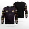 Black Cat Cute Face Ugly Christmas Sweater - Image 2