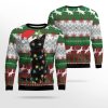 Black Cat Light Christmas Ugly Christmas Sweater - Image 2