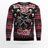 Black Cat Spooky Halloween Ugly Christmas Sweater - Image 1