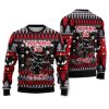 Black Cat Spooky Halloween Ugly Christmas Sweater Holiday Gift - Image 1