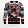 Black Cat Tree Killer Ugly Christmas Sweater - Image 1