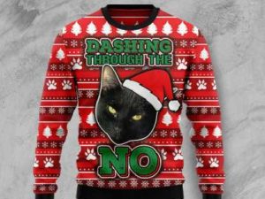 Black Cat Ugly Christmas Sweater - Image 1
