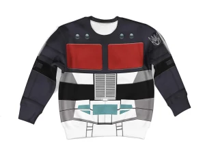 Black Convoy Kid Costume Cosplay Hoodie Sweatshirt T-Shirt 2 - Image 1