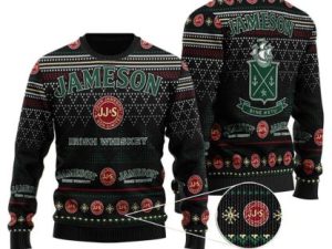 Black Jameson Christmas Ugly Christmas Sweater - Image 1